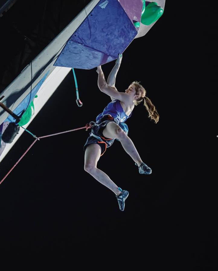 Erin McNeice takes a secnd Lead gold in as many weekends. Photo: Erin McNeice Instagram/IFSC
